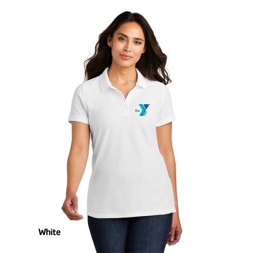 Ladies Core Classic Pique Polo (Best Seller!) - Screen Printed (Left Chest Y Logo w/ STAFF Back)