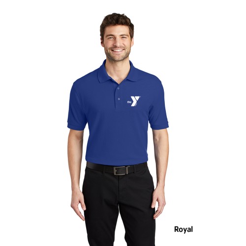 Mens Silk Touch™ Polo - Screen Printed (Left Chest Y Logo w/ STAFF Back)
