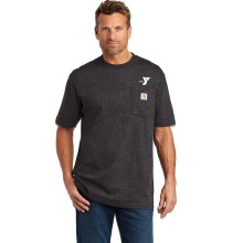 Adult Carhartt ® Workwear Pocket Short Sleeve T-Shirt (Carbon) - Screen Printed (Left Chest Y Logo w/ FACILITIES Back) 