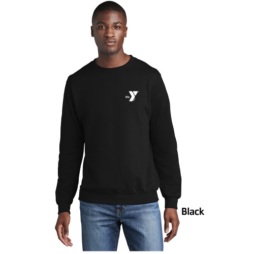 Adult Crewneck Sweatshirt (Charcoal) - Screen Printed (Left Chest Y Logo))
