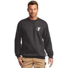 Adult Carhartt ® Midweight Crewneck Sweatshirt (Carbon) - Screen Printed (Left Chest Y Logo w/ FACILITIES Back) 