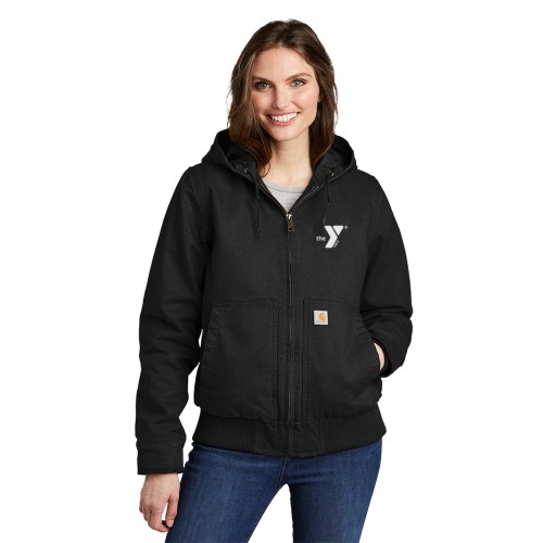 Ladies Carhartt ® Washed Duck Active Jacket (Black) - Embroidered