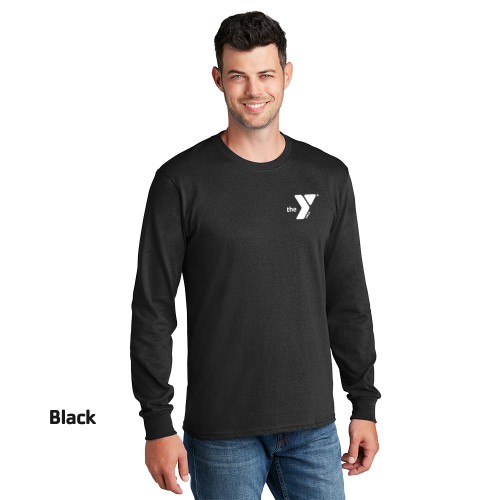 Adult 5.5oz Long Sleeve 100% Cotton Tee  - (Left Chest Y Logo w/ Personal Trainer Back) 