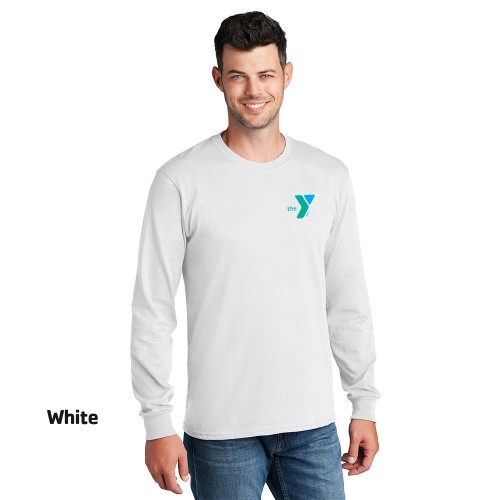 Adult 5.5oz Long Sleeve 100% Cotton Tee  - (Left Chest Y Logo w/ Personal Trainer Back) 