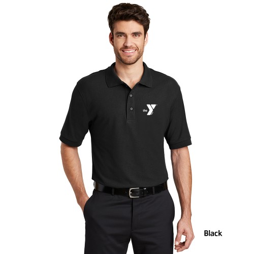 Mens Tall Size Silk Touch™ Polo - Screen Printed (Left Chest Y Logo w/ STAFF Back)