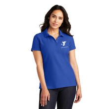 Ladies Core Classic Pique Polo (Best Seller!) - Screen Printed (Left Chest Y HUNGER PREVENTION w/ HUNGER PREVENTION Back)