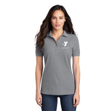 Ladies 50/50 Pique Polo - Ladies Core Classic Pique Polo (Best Seller!) - Screen Printed (Left Chest Y HUNGER PREVENTION w/ HUNGER PREVENTION Back)