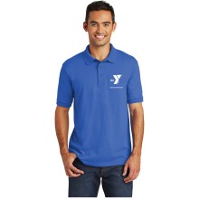 Adult 5.5-Ounce Jersey Knit Polo - Screen Printed (Left Chest Y HUNGER PREVENTION w/ HUNGER PREVENTION Back)