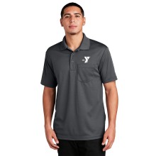 Adult Racermesh Pocket Polo (Graphite) - Screen Printed (Left Chest Y Logo w/ FACILITIES Back) 