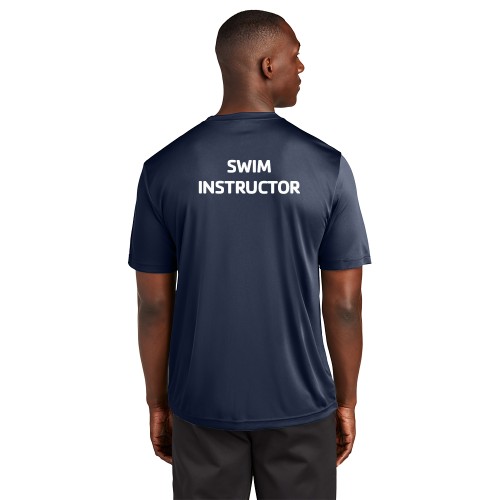 Mens Performance Competitor™ Tee (NAVY)  -Out of Water" Swim Instructor Performance Tee - YMCA Logo - Swim Instructor Back