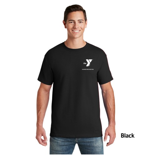 Adult 50/50 Poly/Cotton Dri-Power Active T-Shirt - Left Chest Y HUNGER PREVENTION w/ HUNGER PREVENTION Back
