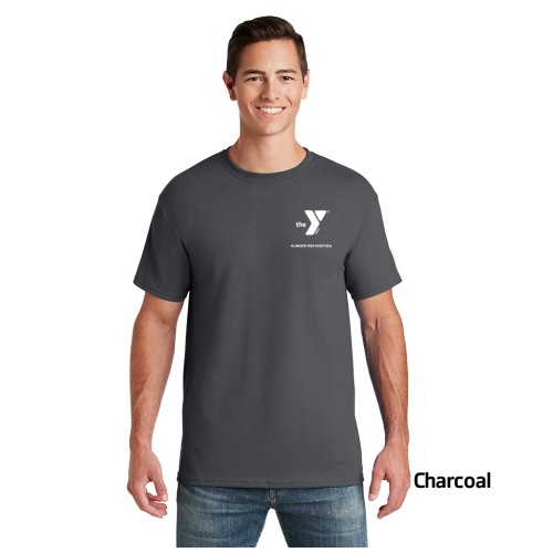 Adult 50/50 Poly/Cotton Dri-Power Active T-Shirt - Left Chest Y HUNGER PREVENTION w/ HUNGER PREVENTION Back