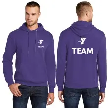 Adult Hooded Sweat Shirt Y Team - F/B Screen Print