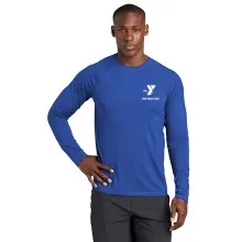Unisex Long Sleeve YMCA Royal Rashguard - Left Chest Y Logo INSTRUCTOR w/ Optional Back Print