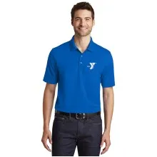 Mens Dry Zone® UV Micro-Mesh Polo - Screen Printed (Left Chest Y Logo w/ STAFF Back)