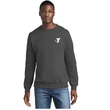 Adult Crewneck Sweatshirt (Charcoal) - Screen Printed (Left Chest Y Logo w/ FACILITIES Back) 