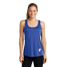 Ladies PosiCharge® Competitor™ Racerback Tank - Screen Printed (Left Chest Y Logo w/ STAFF Back)