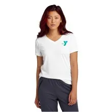 Ladies V-Neck Competitor™ Tee - Screen Printed (Left Chest Y Logo w/ Personal Trainer Back)
