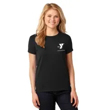 Ladies Mid-Weight 100% Cotton™ T-Shirt - Screen Print100% Cotton™ T-Shirt - Screen Printed (Left Chest Y HUNGER PREVENTION w/ HUNGER PREVENTION Back)