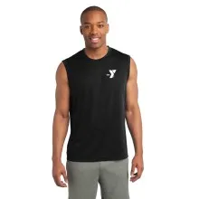 Mens Sleeveless Competitor™ Tee - Screen Print - (LC Y Logo - Personal Trainer Back)
