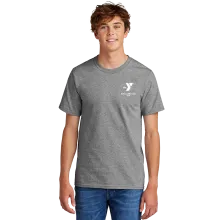 Adult 5.4oz 100% Cotton Tee - Left Chest Y Logo w/ Before & After Care Staff logo